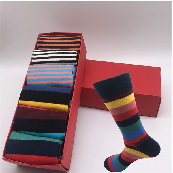 men's socks men's socks casual standard lengthened version fashion stripes male fun clothes cotton 220923, Black