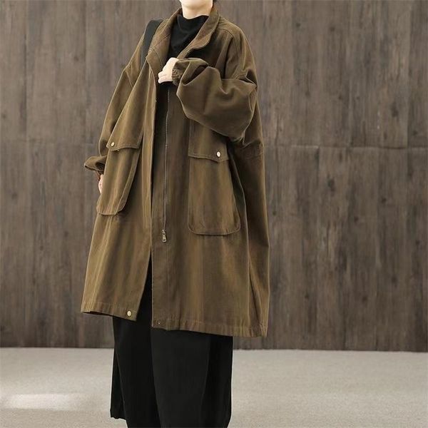women's trench coats windbreaker spring and autumn women's clothing tooling style casual and loose coat zipper lapel women's, Tan;black
women's trench coats windbreaker spring and autumn women's clothing tooling style casual and loose coat zipper lapel women's, Tan;black