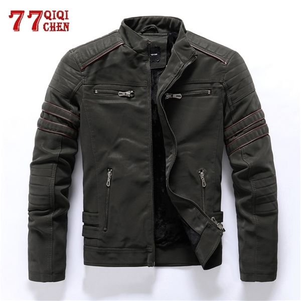 men's leather faux frosted jacket autumn winter fleece casual fashion stand collar moto men slim pu coats 220924, Black
men's leather faux frosted jacket autumn winter fleece casual fashion stand collar moto men slim pu coats 220924, Black