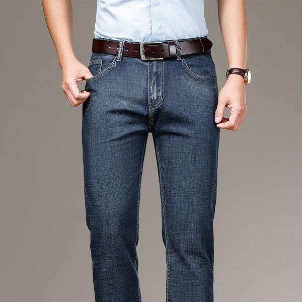 men's jeans classic style modal fabric thin blue gray spring and summer business fashion straight denim pants male brand 220923
men's jeans classic style modal fabric thin blue gray spring and summer business fashion straight denim pants male brand 220923