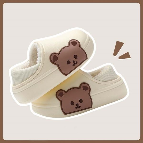 slippers winter warm waterproof women cartoon bear furry non-slip sole plush home cotton shoes indoor outdoor thick heel slides 220924, Black
slippers winter warm waterproof women cartoon bear furry non-slip sole plush home cotton shoes indoor outdoor thick heel slides 220924, Black