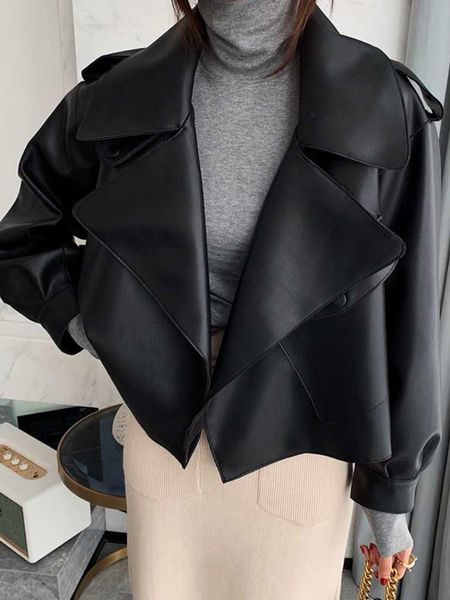 women's trench coats ly varey lin autumn winter women pu motorcycle biker red coat faux leather jacket turndown collar loose black punk, Tan;black
women's trench coats ly varey lin autumn winter women pu motorcycle biker red coat faux leather jacket turndown collar loose black punk, Tan;black