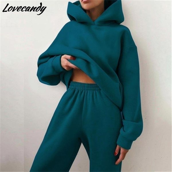 women's two piece pants autumn winter women solid fleece tracksuit and hooded jogger pants suit female oversized casual sportswear two, White
women's two piece pants autumn winter women solid fleece tracksuit and hooded jogger pants suit female oversized casual sportswear two, White