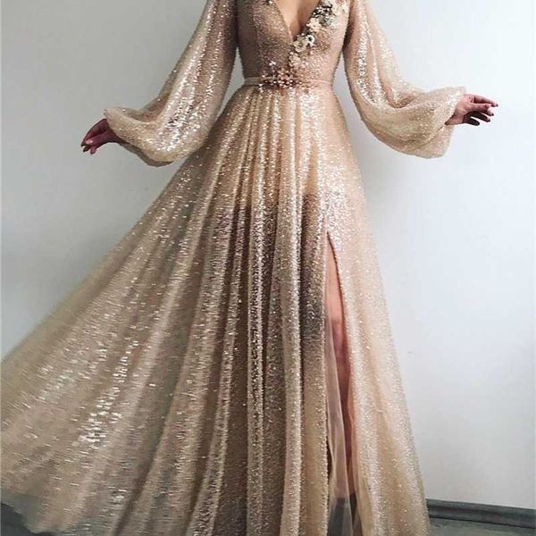 party dresses sparkling gold formal prom dress flowers vneck sequin aline dubai arabic long sleeve evening dresses 220923, White;black
party dresses sparkling gold formal prom dress flowers vneck sequin aline dubai arabic long sleeve evening dresses 220923, White;black