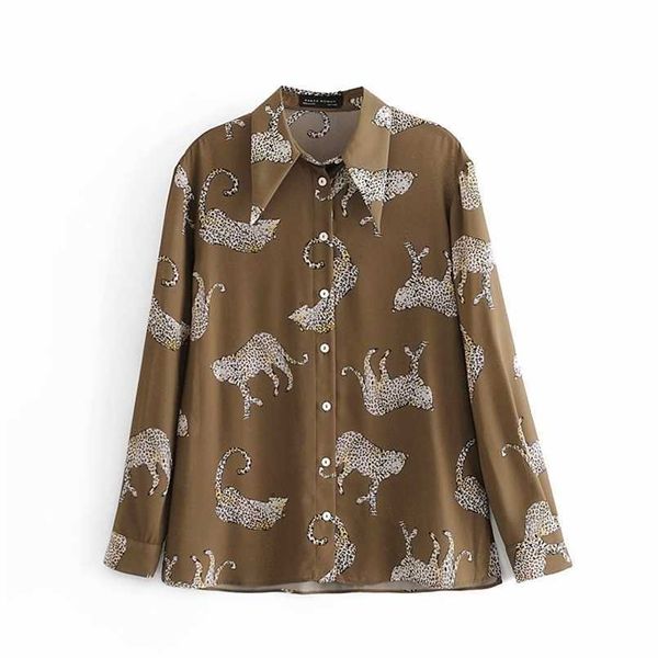 women's blouses shirts evfer chic lady animal print mg autumn brown long shirt women casual turndown collar long sleeve leopard print, White
women's blouses shirts evfer chic lady animal print mg autumn brown long shirt women casual turndown collar long sleeve leopard print, White