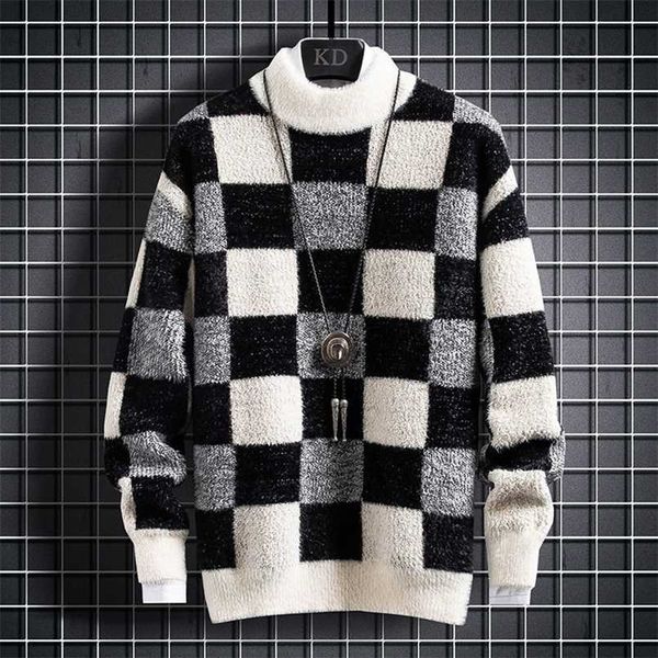 men's sweaters thick cashmere sweater men turtleneck winter male plaid pullovers comfortable mens christmas keep warm pull homme 22092, White;black
men's sweaters thick cashmere sweater men turtleneck winter male plaid pullovers comfortable mens christmas keep warm pull homme 22092, White;black