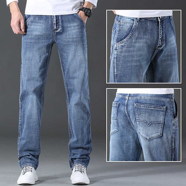 men's jeans autumn winter men's fashion brand men stretch straight leg casual pants male classic loose denim trousers 220923, Blue
men's jeans autumn winter men's fashion brand men stretch straight leg casual pants male classic loose denim trousers 220923, Blue