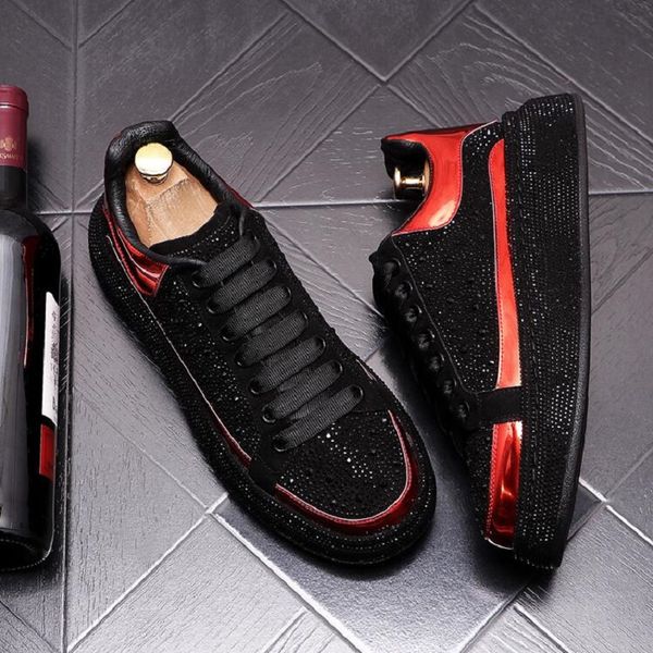 shoes men's new versatile sports casual shoe lacing thick sole shoes fashion personality rhinestones dh1, Black
shoes men's new versatile sports casual shoe lacing thick sole shoes fashion personality rhinestones dh1, Black