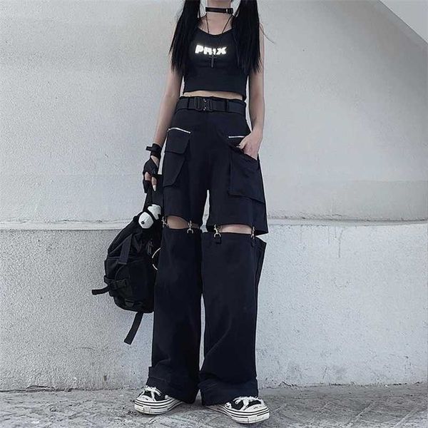 women's pants capris deeptown gothic techwear emo black cargo women punk oversize hollow out wide leg pocket trousers for female goth h, Black;white
women's pants capris deeptown gothic techwear emo black cargo women punk oversize hollow out wide leg pocket trousers for female goth h, Black;white