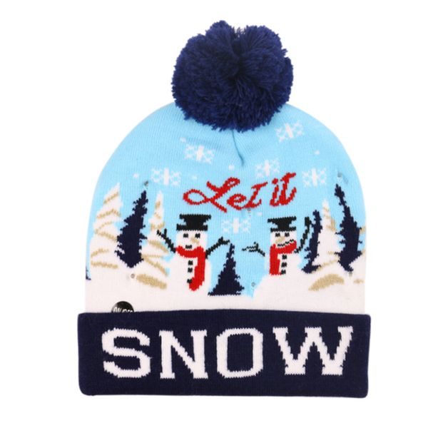 christmas tree flanging ball knitted hat with led colorful lights decoration warm hat ba10, Blue;gray
christmas tree flanging ball knitted hat with led colorful lights decoration warm hat ba10, Blue;gray