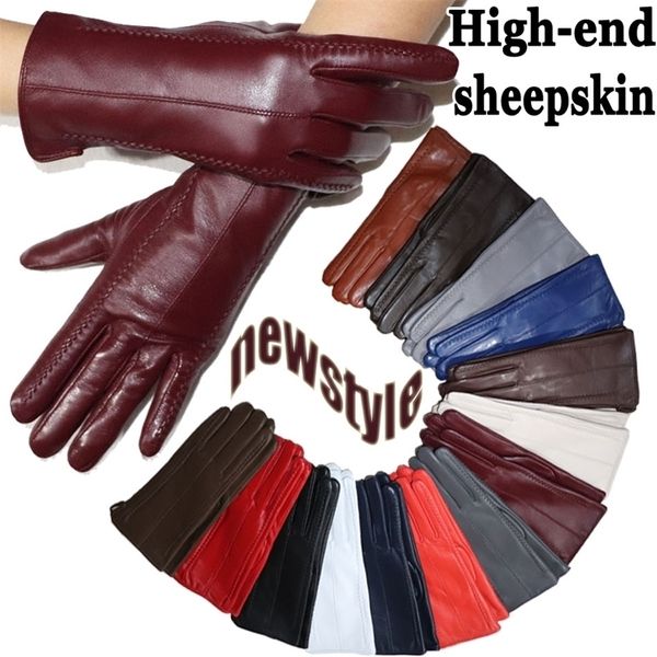 five fingers gloves women' sheepskin gloves winter warmth plus velvet short thin touch screen driving female color leather high-end 22, Blue;gray
five fingers gloves women' sheepskin gloves winter warmth plus velvet short thin touch screen driving female color leather high-end 22, Blue;gray