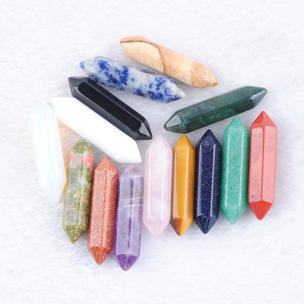 natural stone loose gemstones hexagonal healing pointed reiki chakra 35x8mm no drilling hole pendant beads for jewelry making diy bu307, Black
natural stone loose gemstones hexagonal healing pointed reiki chakra 35x8mm no drilling hole pendant beads for jewelry making diy bu307, Black