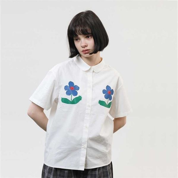 women's blouses shirts casual women summer white blouses flowers print short sleeve ladies loose shirts r preppy style 220923
women's blouses shirts casual women summer white blouses flowers print short sleeve ladies loose shirts r preppy style 220923
