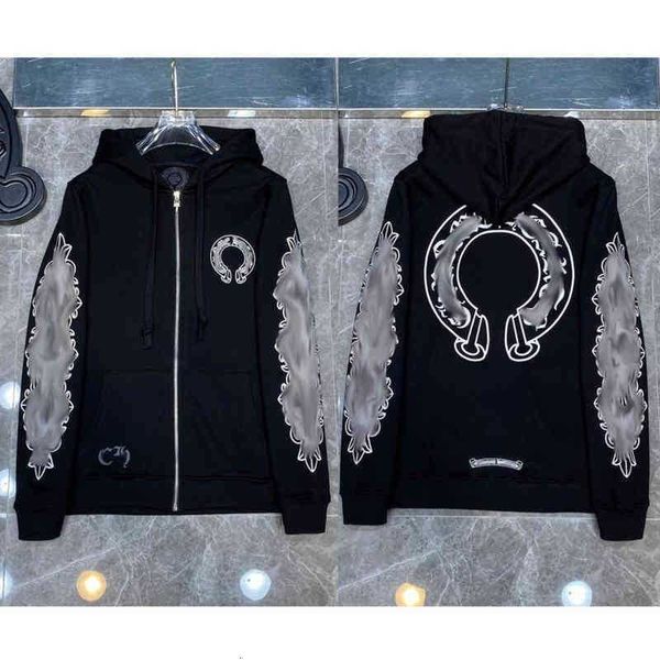 men's fashion luxury sweatshirts classic ch hoodie hooded designer horseshoe sanskrit loose zipper jacket pullover coat women, Black
men's fashion luxury sweatshirts classic ch hoodie hooded designer horseshoe sanskrit loose zipper jacket pullover coat women, Black