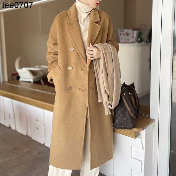 s classic windbreaker wool double breasted 101801 cashmere coat women's 2022 autumn and winter long woolen coat, Tan;black
s classic windbreaker wool double breasted 101801 cashmere coat women's 2022 autumn and winter long woolen coat, Tan;black