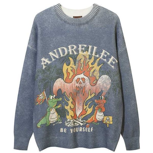 men's sweaters harajuku anime graphic men sweater oversized pullover autumn hip hop streetwear spandex male knitted 220923, White;black
men's sweaters harajuku anime graphic men sweater oversized pullover autumn hip hop streetwear spandex male knitted 220923, White;black