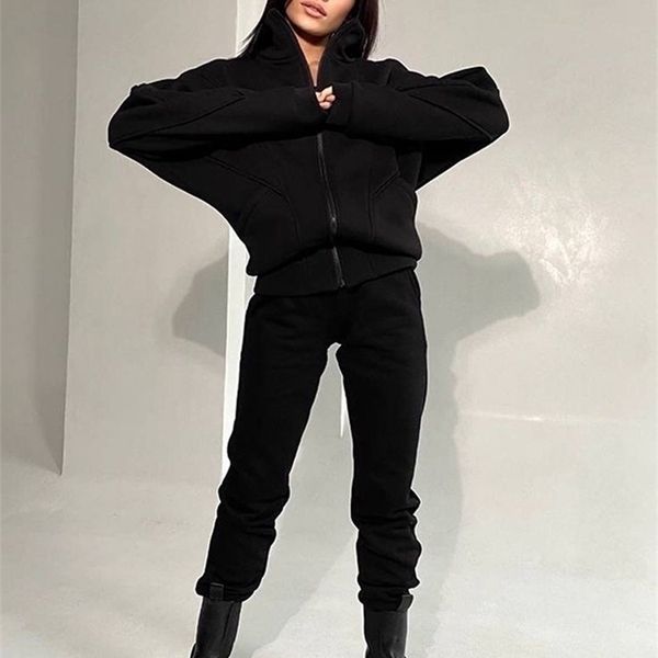 women's two piece pants sportswear pieces set women casual long sleeve zip coat high waist female suit autumn thicken lady outfits 2209, White
women's two piece pants sportswear pieces set women casual long sleeve zip coat high waist female suit autumn thicken lady outfits 2209, White