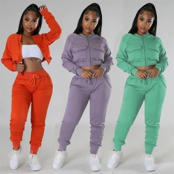women's two piece pants winter cropped jacket two piece sets cargo pant fall clothes ladies coat 2 pieces set women sweatsuit tracksuit, White
women's two piece pants winter cropped jacket two piece sets cargo pant fall clothes ladies coat 2 pieces set women sweatsuit tracksuit, White