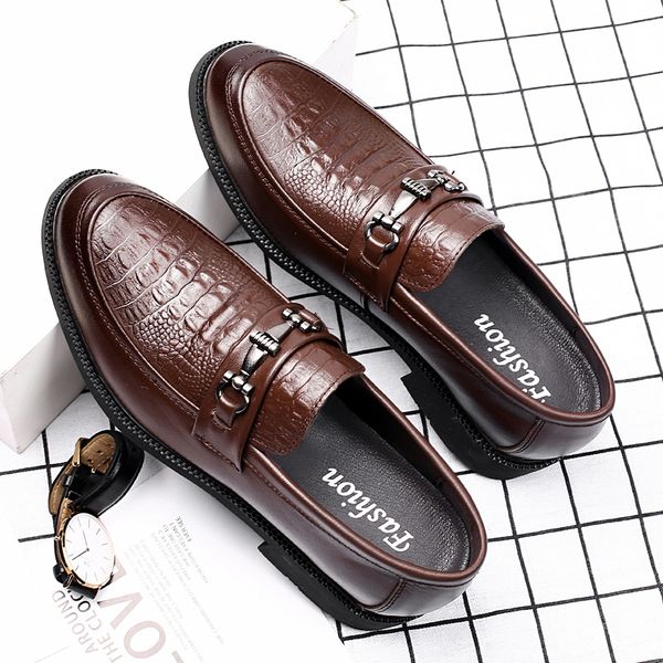 fashion leather shoes classic trend latest style designer brown comfortable antiskid soft sole crocodile leather grain light breathable men, Red;white
fashion leather shoes classic trend latest style designer brown comfortable antiskid soft sole crocodile leather grain light breathable men, Red;white
