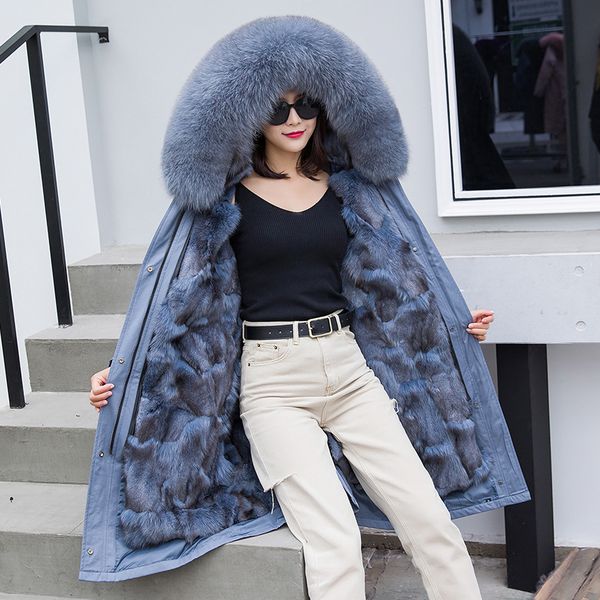 women s fur faux winter women real coat jacket natural collar liner detachable over the knee parka 220926, Black
women s fur faux winter women real coat jacket natural collar liner detachable over the knee parka 220926, Black