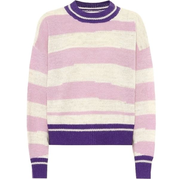 men's sweaters purple striped jumper round neck pullover loose-fitting irregular sweater for men and women 220924, White;black
men's sweaters purple striped jumper round neck pullover loose-fitting irregular sweater for men and women 220924, White;black