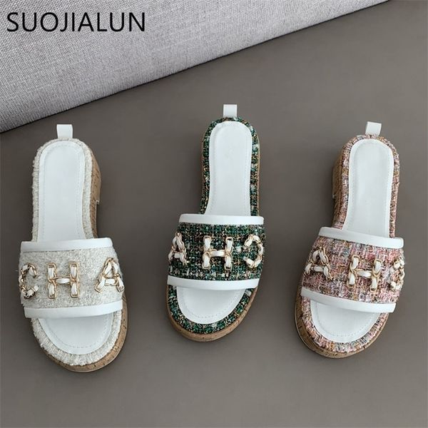 slippers suojialun summer brand women slipper fashion chain flat heel ladies elegant slides outdoor beach casual sandal shoes 220923, Black
slippers suojialun summer brand women slipper fashion chain flat heel ladies elegant slides outdoor beach casual sandal shoes 220923, Black