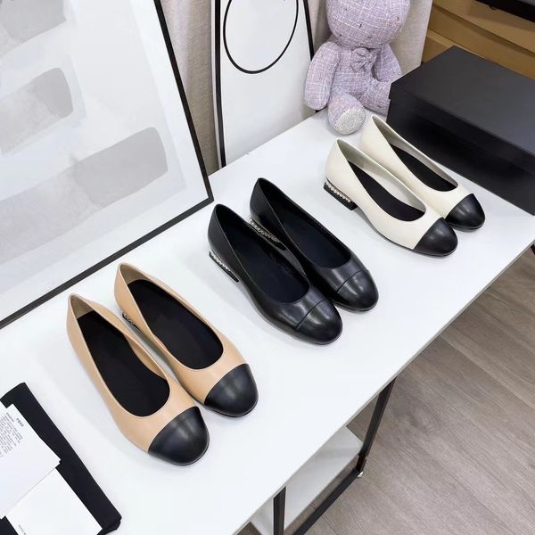 women's designer ballet shoes round head high grade leather sole multifunctional shallow mouth temperament size 35-40, Black
women's designer ballet shoes round head high grade leather sole multifunctional shallow mouth temperament size 35-40, Black