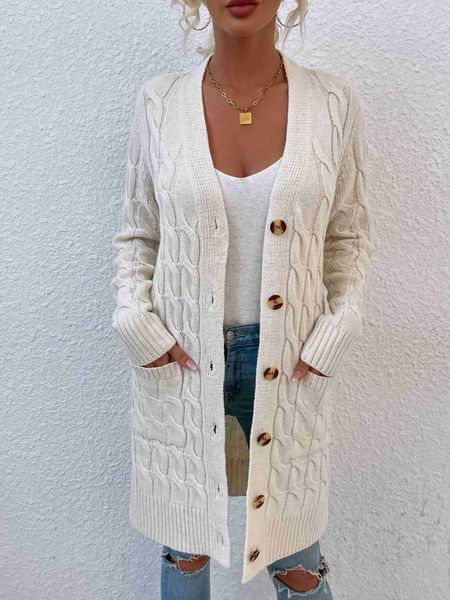 women's sweaters maycaur women's cardigan sweater 2022 autumn and winter new long coat twisted rope solid color knitted sweaters w, White;black
women's sweaters maycaur women's cardigan sweater 2022 autumn and winter new long coat twisted rope solid color knitted sweaters w, White;black
