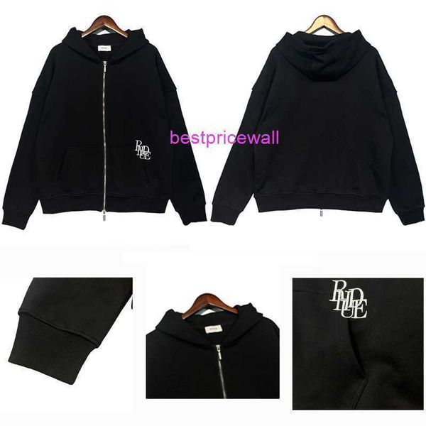 men's hooded rhude autumn rhude cardigan zipper solid color sweater embroidered men's loose large american couple fashion coat jac, Black
men's hooded rhude autumn rhude cardigan zipper solid color sweater embroidered men's loose large american couple fashion coat jac, Black