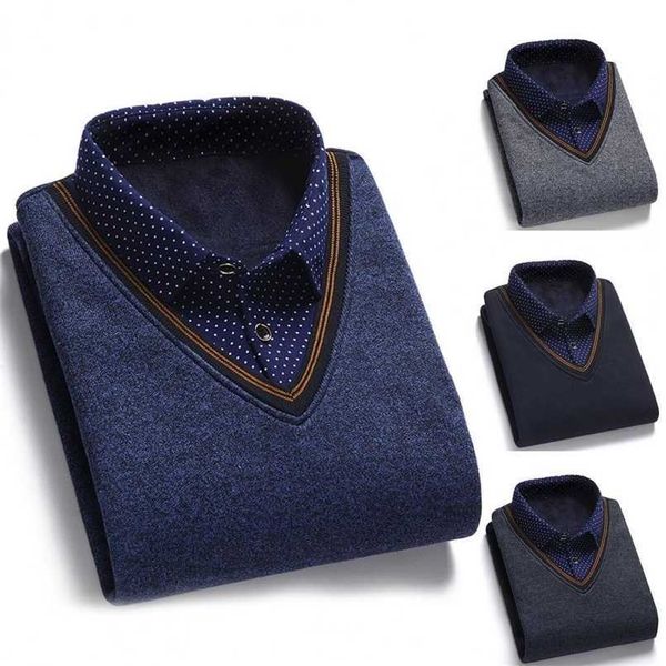 men's sweaters autumn men fake two piece grid thicken knitted male base solid pullover shirt jumper slim clothing 220923, White;black
men's sweaters autumn men fake two piece grid thicken knitted male base solid pullover shirt jumper slim clothing 220923, White;black