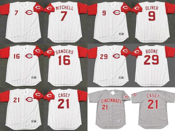 college wear cincinnati 7 kevin mitchell 9 joe oliver 21 sean casey 29 brett boone 16 reggie sanders throwback baseball jersey stitched, Black
college wear cincinnati 7 kevin mitchell 9 joe oliver 21 sean casey 29 brett boone 16 reggie sanders throwback baseball jersey stitched, Black