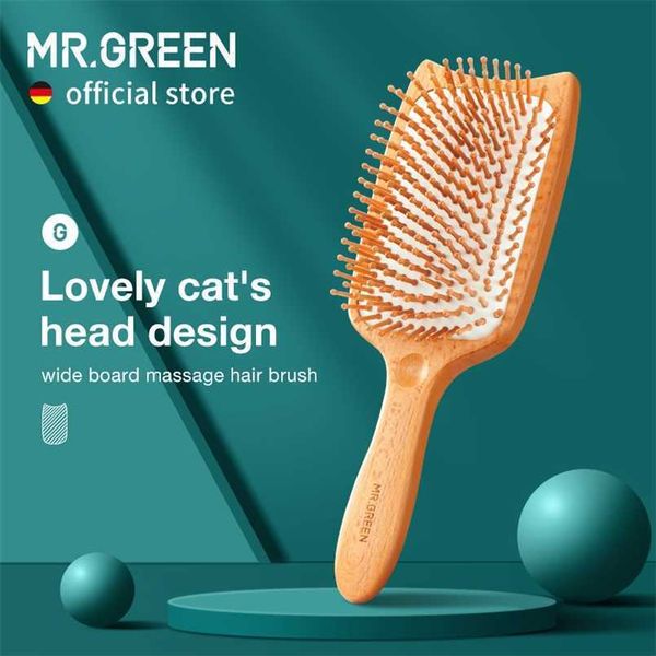 hair brushes mr.green hair brush wide board massage natural beech cat's head design comb gasbag hairbrush for dry wet hair detangler wo, Silver
hair brushes mr.green hair brush wide board massage natural beech cat's head design comb gasbag hairbrush for dry wet hair detangler wo, Silver