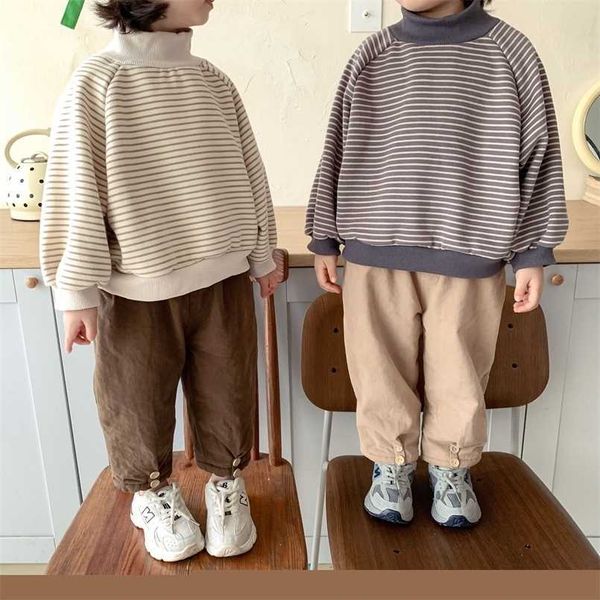 pullover autumn winter children fleece inner striped sweatshirts 26 years boys and girls cotton loose pullovers 220924, Blue
pullover autumn winter children fleece inner striped sweatshirts 26 years boys and girls cotton loose pullovers 220924, Blue