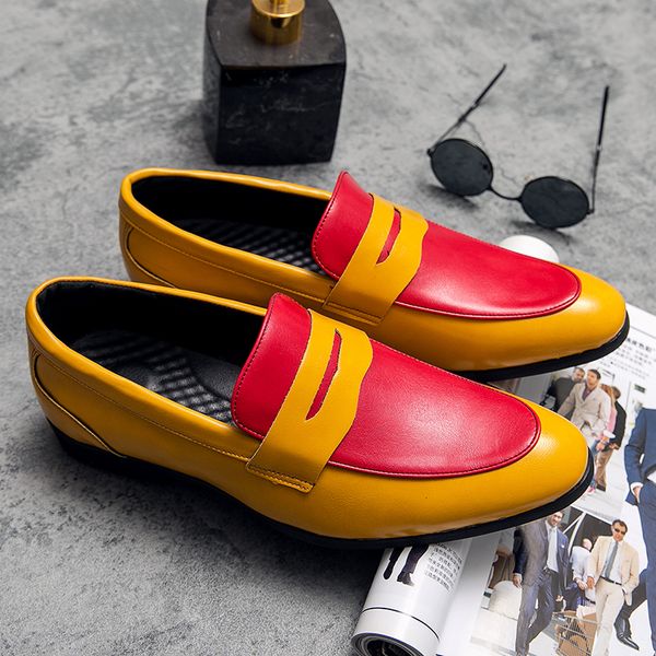 Fashion Loafers Men Shoes Color-blocking PU Pointed Face Mask Slip-on Classic Business Casual Wedding Party Daily AD227, Clear
Fashion Loafers Men Shoes Color-blocking PU Pointed Face Mask Slip-on Classic Business Casual Wedding Party Daily AD227, Clear