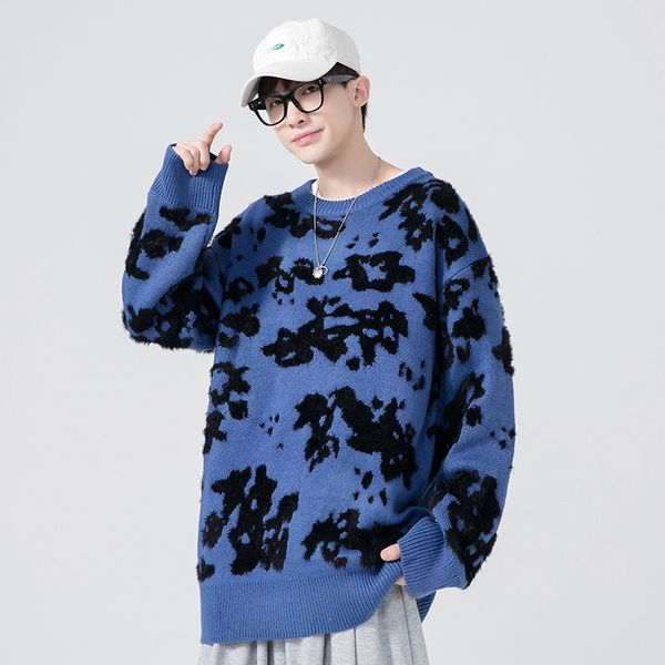men's sweaters autumn winter round neck knit sweater fashion casual loose pullover teenagers long sleeved knitted 220923, White;black
men's sweaters autumn winter round neck knit sweater fashion casual loose pullover teenagers long sleeved knitted 220923, White;black