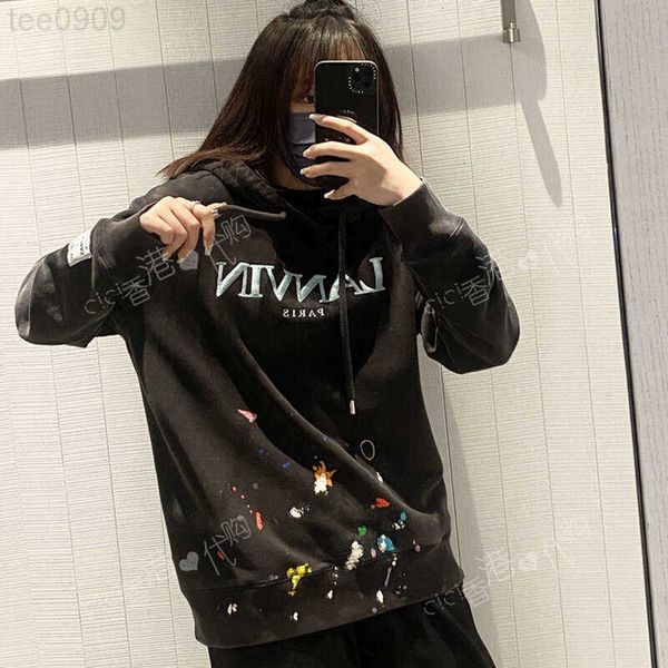 new men's hoodies casual sweatshirts lanvins design letter embroidery hooded loose black
new men's hoodies casual sweatshirts lanvins design letter embroidery hooded loose black