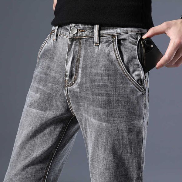 men's jeans straight simple casual zipper anti theft fashion retro washed slim fit stretch male denim trousers 220923, Blue
men's jeans straight simple casual zipper anti theft fashion retro washed slim fit stretch male denim trousers 220923, Blue