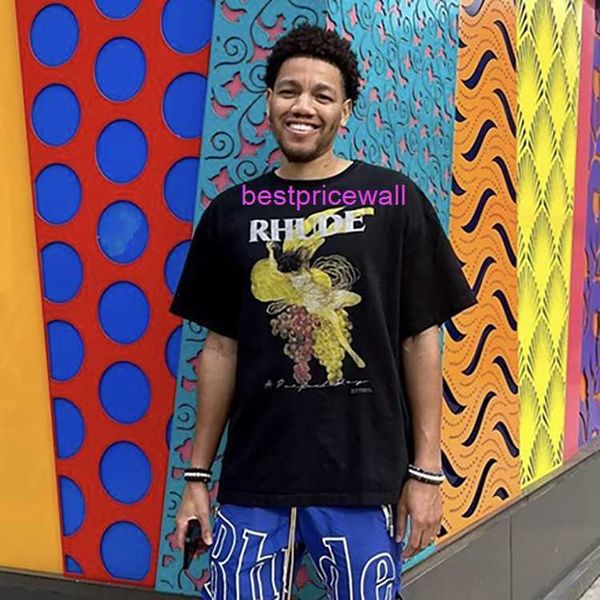 men's t-shirts rhude rhude grape character print short sleeve fashion brand versatile american high street hip-hop loose casual couple, White;black
men's t-shirts rhude rhude grape character print short sleeve fashion brand versatile american high street hip-hop loose casual couple, White;black