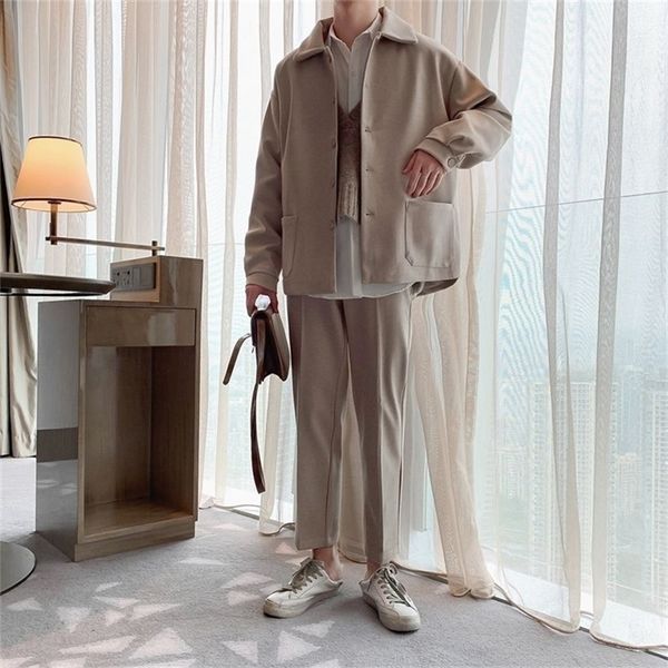 men's tracksuits winter thick woolen sets men warm fashion casual short woolen coat/trousers two-piece men korean thicken suit mens dre, Gray
men's tracksuits winter thick woolen sets men warm fashion casual short woolen coat/trousers two-piece men korean thicken suit mens dre, Gray