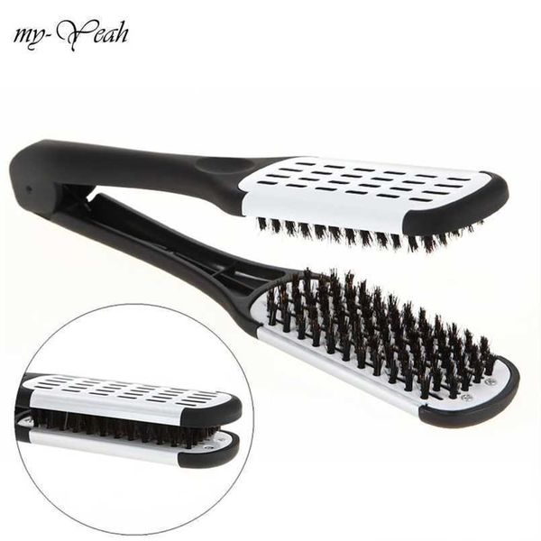 hair brushes pro hairdressing straightener nylon hair straightening double brushes v shape comb clamp not hurt styling tools diy home 220926, Silver
hair brushes pro hairdressing straightener nylon hair straightening double brushes v shape comb clamp not hurt styling tools diy home 220926, Silver