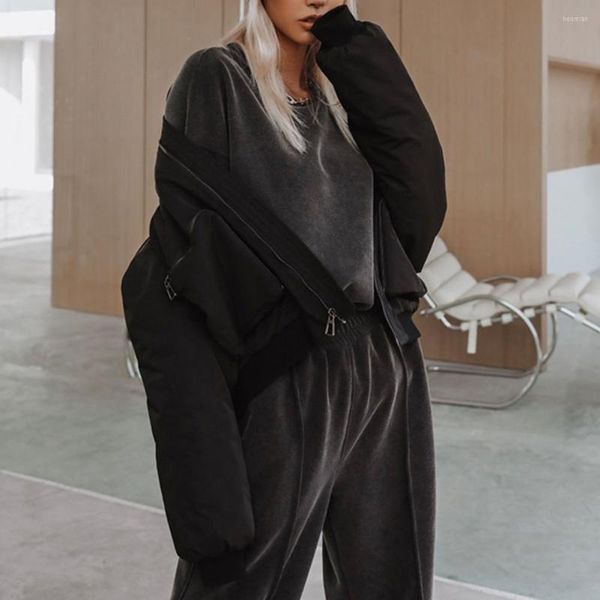 women's two piece pants women outfit elastic waist autumn winter ankle tied loose fit warm sweatshirt set, White
women's two piece pants women outfit elastic waist autumn winter ankle tied loose fit warm sweatshirt set, White