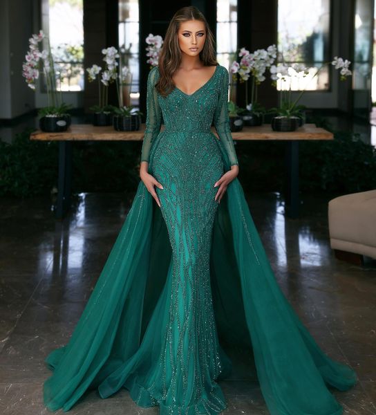 dark green overskirts prom dresses v neck long sleeve beading sequined evening dress tulle pageant party dresses women vestidos, Black
dark green overskirts prom dresses v neck long sleeve beading sequined evening dress tulle pageant party dresses women vestidos, Black