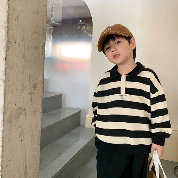 pullover spring autumn boys fashion striped lapel sweatshirts kids cotton loose casual pullovers 220924, Blue
pullover spring autumn boys fashion striped lapel sweatshirts kids cotton loose casual pullovers 220924, Blue