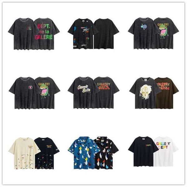 designer mens t-shirts gallerydept dept2022 basic graffiti washed old print loose round neck short sleeve tshirt, White;black
designer mens t-shirts gallerydept dept2022 basic graffiti washed old print loose round neck short sleeve tshirt, White;black