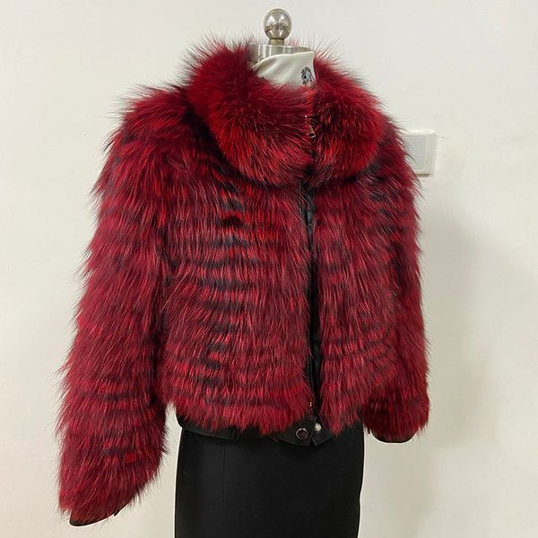 women s fur faux winter natural silver coat jackets for women short real leather clothes with luxury collar warm woman 220926, Black
women s fur faux winter natural silver coat jackets for women short real leather clothes with luxury collar warm woman 220926, Black