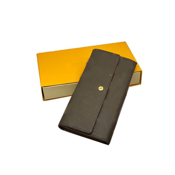 women designer wallet genuine leather purses card holder brown flower plaid ladies long wallets zipper pouch purse with orange box m61734, Red;black
women designer wallet genuine leather purses card holder brown flower plaid ladies long wallets zipper pouch purse with orange box m61734, Red;black