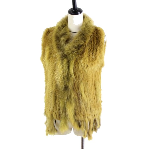 women s fur faux women genuine natural real rabbit fur knitted vests waistcoat gilet coats with tassels raccoon collar 220926, Black
women s fur faux women genuine natural real rabbit fur knitted vests waistcoat gilet coats with tassels raccoon collar 220926, Black