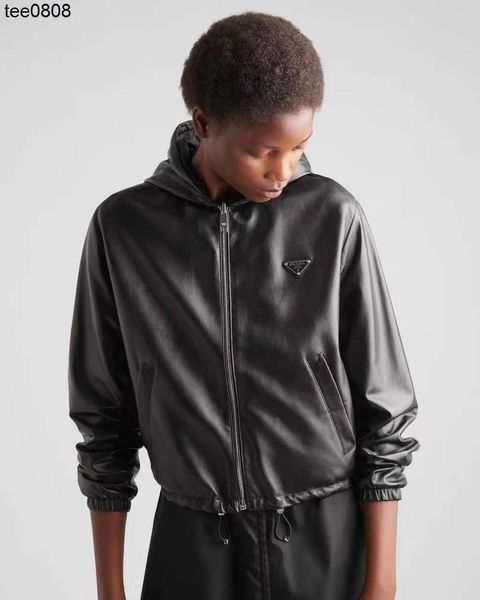 in the spring of 2022 prads new coat high-end women's sheepskin leather clothing hooded jacket short baseball jacket, Black;brown
in the spring of 2022 prads new coat high-end women's sheepskin leather clothing hooded jacket short baseball jacket, Black;brown