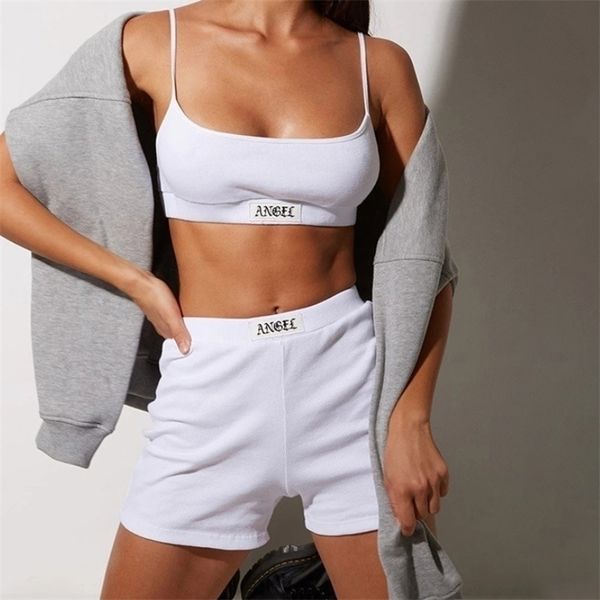 women's two piece pants 2 pieces suit set female letter print uneck sleeveless spaghetti strap crop short for summer sml 220926, White
women's two piece pants 2 pieces suit set female letter print uneck sleeveless spaghetti strap crop short for summer sml 220926, White