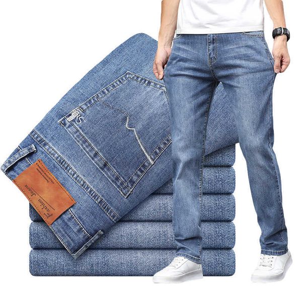 men's jeans washed retro blue business slim straight stretch casual soft denim pants trousers male brand clothing 220923
men's jeans washed retro blue business slim straight stretch casual soft denim pants trousers male brand clothing 220923